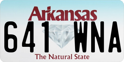 AR license plate 641WNA