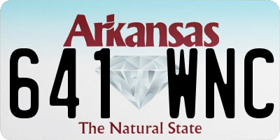 AR license plate 641WNC