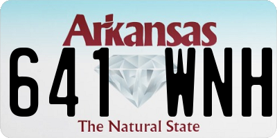 AR license plate 641WNH