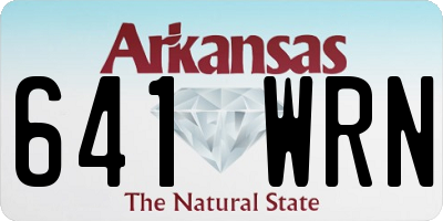 AR license plate 641WRN
