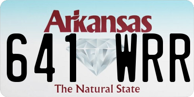 AR license plate 641WRR