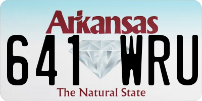 AR license plate 641WRU