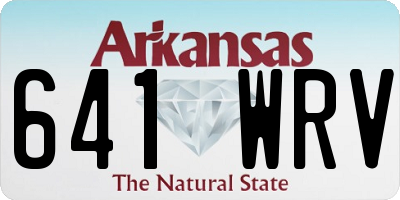 AR license plate 641WRV