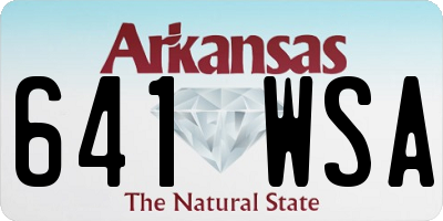 AR license plate 641WSA