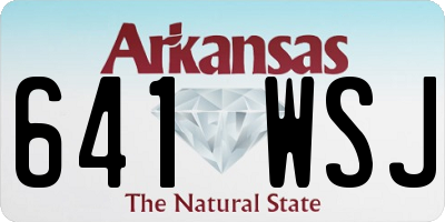 AR license plate 641WSJ