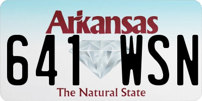 AR license plate 641WSN