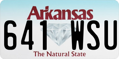 AR license plate 641WSU