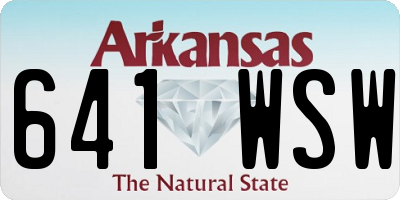 AR license plate 641WSW