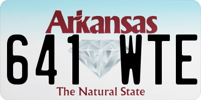 AR license plate 641WTE
