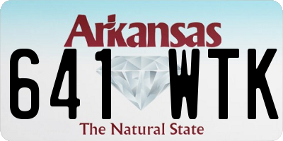 AR license plate 641WTK