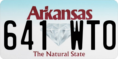 AR license plate 641WTO