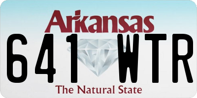 AR license plate 641WTR