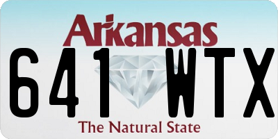 AR license plate 641WTX