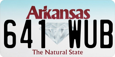 AR license plate 641WUB
