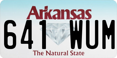 AR license plate 641WUM