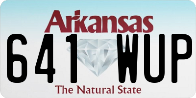 AR license plate 641WUP