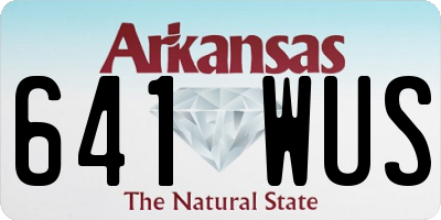 AR license plate 641WUS