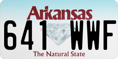 AR license plate 641WWF