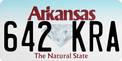AR license plate 642KRA