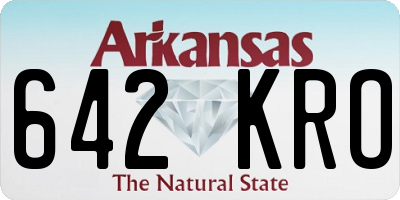 AR license plate 642KRO