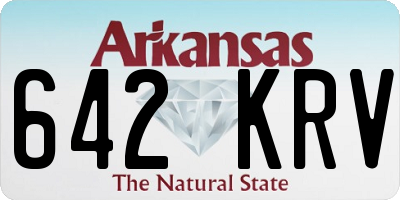 AR license plate 642KRV