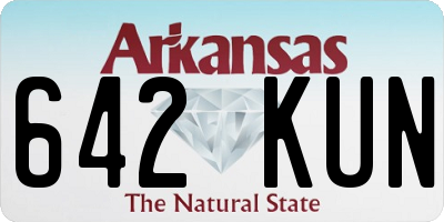 AR license plate 642KUN