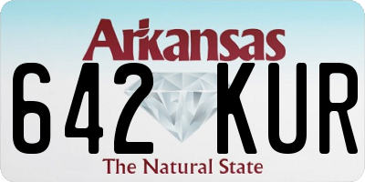 AR license plate 642KUR
