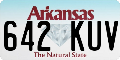 AR license plate 642KUV