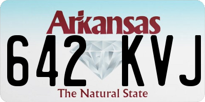 AR license plate 642KVJ