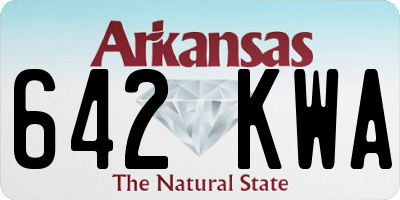 AR license plate 642KWA