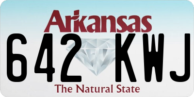AR license plate 642KWJ