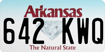 AR license plate 642KWQ