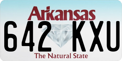 AR license plate 642KXU