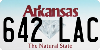 AR license plate 642LAC