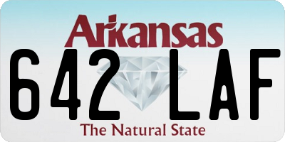 AR license plate 642LAF