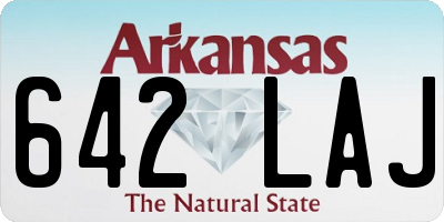 AR license plate 642LAJ