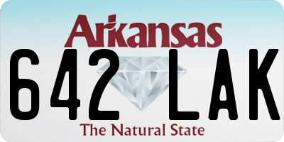 AR license plate 642LAK