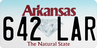 AR license plate 642LAR