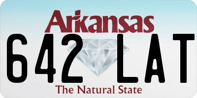AR license plate 642LAT