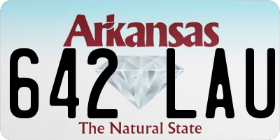 AR license plate 642LAU