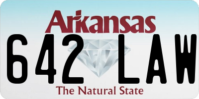 AR license plate 642LAW