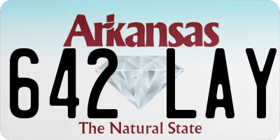 AR license plate 642LAY