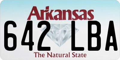 AR license plate 642LBA