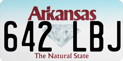 AR license plate 642LBJ