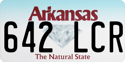 AR license plate 642LCR