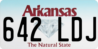 AR license plate 642LDJ