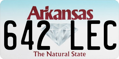 AR license plate 642LEC