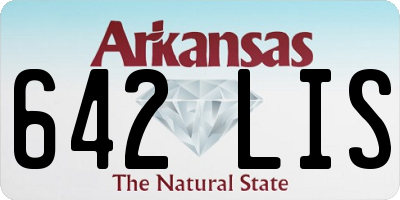 AR license plate 642LIS