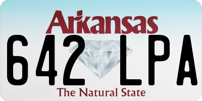 AR license plate 642LPA