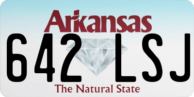 AR license plate 642LSJ